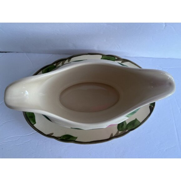 Franciscan Desert Rose Gravy Boat Made in England w/ Attached Drip/Underplate - Picture 6 of 13